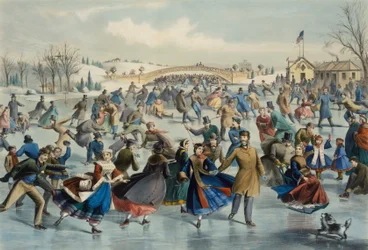 セントラルパーク、冬 - スケート池（1862年）。
