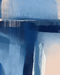 深藍の抽象画
