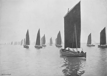 タリンを離れたニシンのボート、c1896