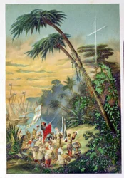 クリストファー・コロンバス（1451-1506）1892による新世界の発見