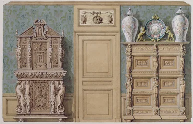 1847年にバルザックが購入したフォーチュニー通りのダイニングルームの家具