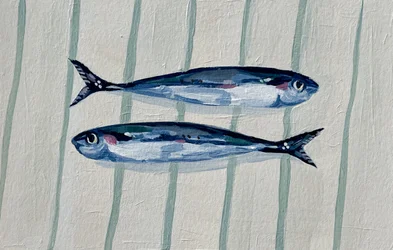 青い魚2匹