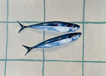 青い魚2匹