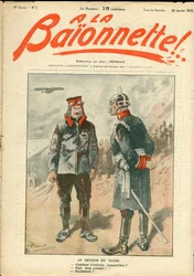 La Baionnette "の表紙、風刺的なカラーリング