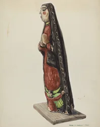 グアダルーペの聖母のブレット、1938年頃。