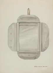 ブリキの鏡枠、c. 1937年。