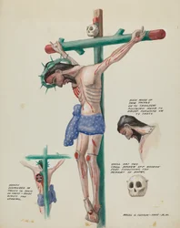 木彫りの絵のクリスト 1937年頃