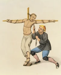 コードの極刑、「中国の罰」のプレート 21、J. ダドリーの彫刻