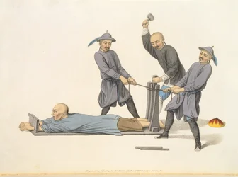 The Rack、「The Punishments of China」のプレート 9、J. Dadley の彫刻