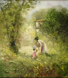 ガーデンシーン（オイル）