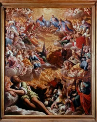 パラダイス - マルチャントニオ・バセッティ（1588-1630）の絵画、キャンバスに油絵 78X61 CM - ナポリ カポディモンテ美術館