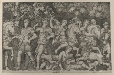 Speculum Romanae Magnificentiae: The Lion Hunt, ca. 1500-1534.