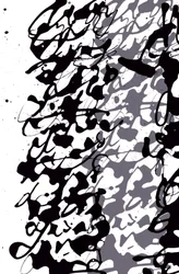 Asemic Writing, 2014（紙にインク）