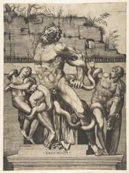 Laocoönとその息子たちが蛇に襲われた。 1515-27。