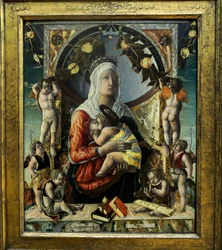 処女と子供 8人の天使1455年（絵画）