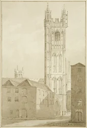 セント・スティーブンズ教会（鉛筆・水彩・紙