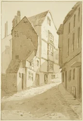 Steep Street（鉛筆・水彩・紙