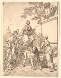 1739 年にフランツ 3 世公爵がフィレンツェに入城した際の寓意画