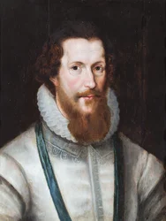 第2代エセックス伯爵ロバート・デヴリューの肖像（油彩・パネル）