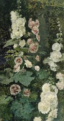 Hollyhocks、1872