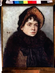 自画像。 Maria Konstantinovna Bashkirtseva (1860-1884) の絵画。 キャンバスに油彩、35 x 27 cm。 19世紀のロシア美術。 国立トレチャコフ美術館、モスクワ。