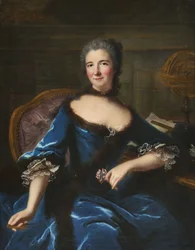 GabrielleÉmilieLe Tonnelier de Breteuil、Marquise duChâtelet1706-1749、1748年頃の肖像。