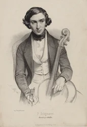 チェロ奏者で作曲家のヒッポリュテ・プロスパー・セリグマンの肖像 1817-1882, 1840.