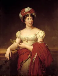 スイスの小説家・随筆家であるシュテル夫人（1766-1817）と呼ばれるシュテル・ホルスタイン男爵夫人ジェルメーヌ・ネッカーの肖像。マリー・エレオノーレ・ゴデフロイデ（1778-1849）による絵画