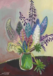 色鮮やかな植物の静物画