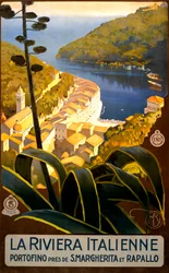 La Riviera Italienne トラベルポスター 1920年頃（リトグラフ