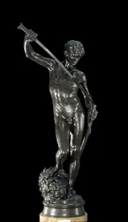 ダヴィッドのブロンズ彫刻 アントナン・メルシア（1845-1916） パリ、オルセー美術館