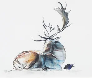 Buck and Bird、2006年（紙に炭とコント）