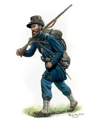 ウィスコンシン歩兵第6連隊鉄旅団 1863年 2024年 （水彩、ガッシュ、ブリストル）