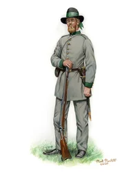 フィラデルフィア・ドイツ・シュッツェン小銃連隊 1861年 2024年 （水彩、ガッシュ、ブリストル）