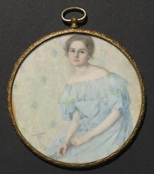 The Blue Gown Portrait of Ethel Coe, 1899年。