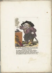 De werg Blasius Rauchmantl als alchemist, ca. 1710年 Herr Blasius Rauchmantl, der frucht-loßen Alchimie kunst Arch-Sectarian, Possessor of the Fifth Essence of Fools (オブジェクトの称号) Il Callotto resurcitato または Neu eingrichtes Zwerchen キャビネット (シリーズ ti