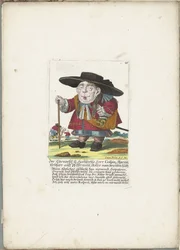 De dwerg クリスピン・スカルニッツ、1710年頃 Ehrnveste と Hochweiße Herr Crispin、スカルニッツ世襲領主 auff Pfeffermühl、braitten huth の騎士 (オブジェクトの称号) Il Callotto resurcitato または Newly Furnished Small Cabinet (シリーズ タイトル)