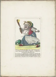 De dwerg Malper Höllriglin als waardin、1710年頃 Malper Höllriglin Würthin と Hünerloch auff der Pasteij の繁殖母、厄介な国内訴訟 (オブジェクトのタイトル) Il Callotto resurcitato または新しく家具付きの小さなキャビネット (シリーズ タイトル)