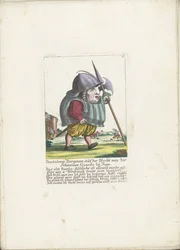 ドゥワーグ パンタレオン ビュルグマン ヴァン デ ツヴィツェルセ ガルデ テ ローマ、1710年頃 Pantaleon Bürgman、ローマのスイス衛兵の警備任務中 (オブジェクトのタイトル) Il Callotto resurcitato または Newly Furnished Small Cabinet (シリーズ タイトル)