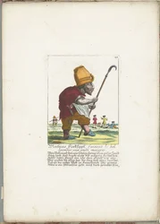 陽気な小人のマティアス・フレクシップル。 1710年 Mathias Flecksippl, faisant le bel humeur aux jours maigres (オブジェクトのタイトル) Il Callotto resurcitato または新しく任命された Zwerchen 内閣 (シリーズ タイトル)