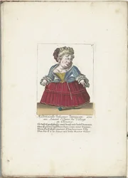 Dwerg als de Franse マドモアゼル ジョリクール、カリフォルニア州。 1710年 マドモアゼル・ジョリクール、プロヴァンスのオペラ・デュ・ヴィレッジで恋人と一緒に踊るダンサー（オブジェクトのタイトル） Il Callotto resurcitato oder Neu eingerichtes Zwerchen Cabinet (シリーズ タイトル)