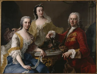 ジョゼフ・アンジェロ・ド・フランス（1691-1761）と家族」、マイテンス（Meytens）作、マルタン・ファン（1695-1770）作。油彩・キャンバス