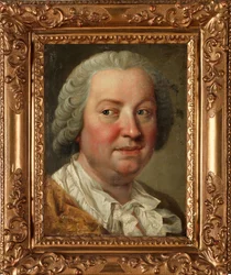 自画像 - マルティン・ヴァン・メイテンス・ザ・ヤンガー（1695-1770）による絵画、キャンバスに油彩、36x26.5 cm - 自画像、マーチン・ヴァン・メイテンス・ザ・ヤンガーによるキャンバスに油彩 - 個人蔵