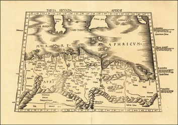 1513年 マルティン・ヴァルトゼーミュラーによるプトレマイオスの第2アフリカ地図