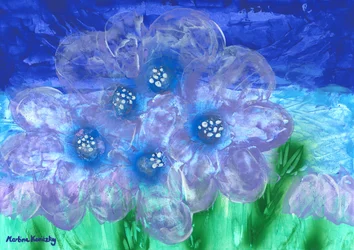 常緑のルリrageサの花