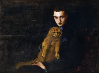 ミシャとエルテの肖像、c。 1915年（帆布に油彩）