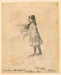 子供の頃のマリアン・ヘイグ、1883年