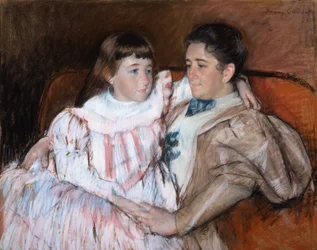 Louisine Havemeyer and Her Daughter Electra、1895（紙にパステル）