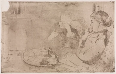 リディアとお茶の母c。 1880