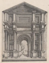 Speculum Romanae Magnificentiae:16世紀、マスターGAによるアーチとカルトロープ。